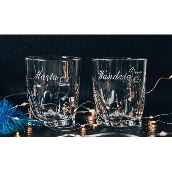 Szklanka z wycięciami z Twoim imieniem