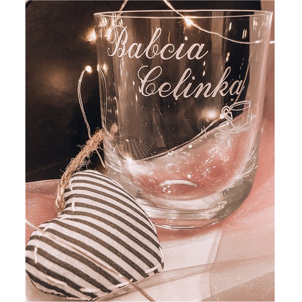 Szklanka z zaokrąglonym dnem z Twoim imieniem