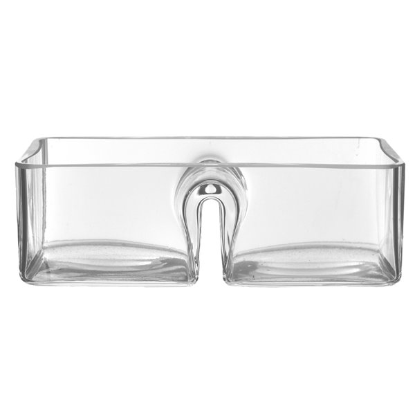 Salaterka dzielona na 2 części na przekąski