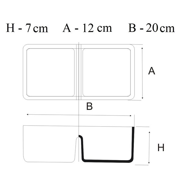 Salaterka dzielona na 2 części na przekąski