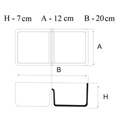 Salaterka dzielona na 2 części na przekąski