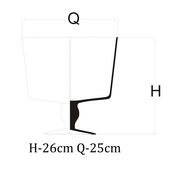 Wysoka salaterka na nóżce