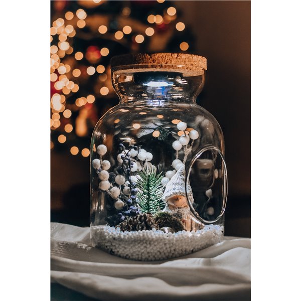 Podświetlany słoik do tworzenia lasów w szle