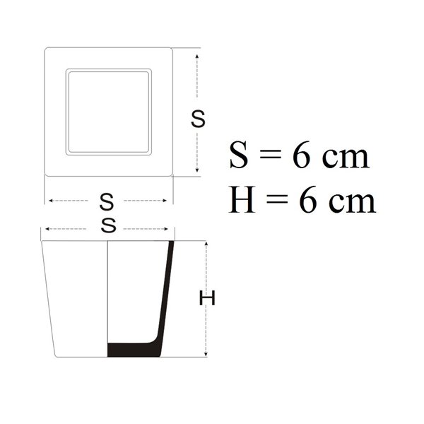 Pojemnik kwadrat 6x6x6
