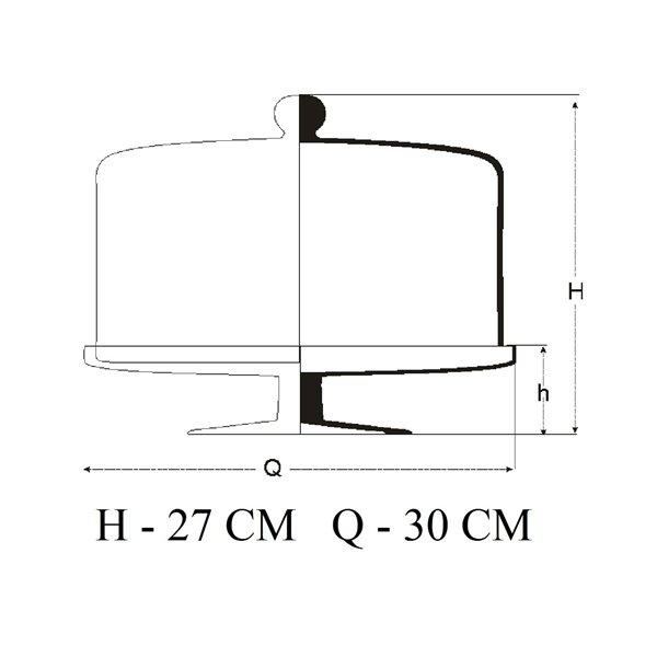Patera z kloszem na ciasta