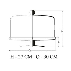 Patera z kloszem na ciasta