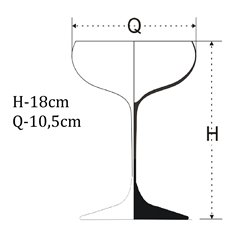 Zestaw 6 kieliszków do koktajli