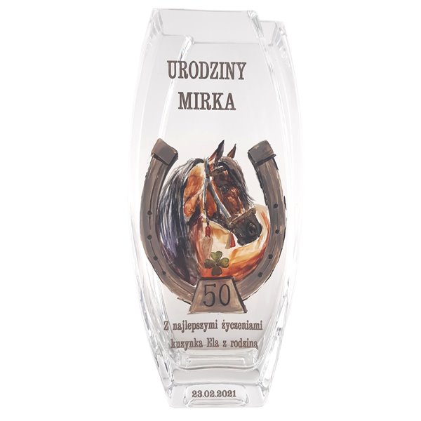 Ręcznie malowany wazon z Twoim tekstem