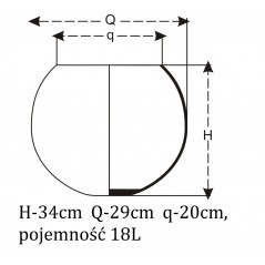 Kula wazon H-34cm