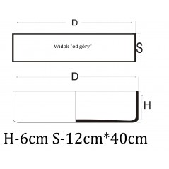 Prostokątna salaterka - długa