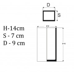 Wazon prostokąt 14 cm