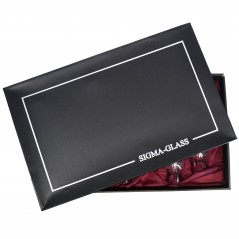 Zestaw 6 kieliszków do wina czerwonego z kryształkami