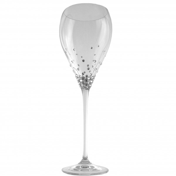 Zestaw 6 kieliszków do wina czerwonego z kryształkami