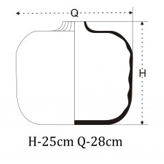Wytłaczany wazon na wysokie trawy