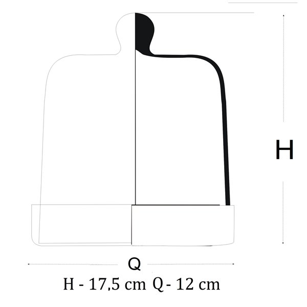 Szklana osłonka na świece + podstawka