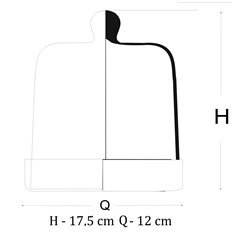 Szklana osłonka na świece + podstawka