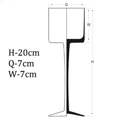 Wąski świecznik na nóżce - 5 wysokości