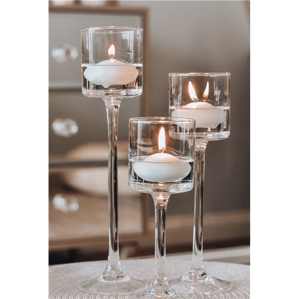 Wąski świecznik na nóżce - 5 wysokości