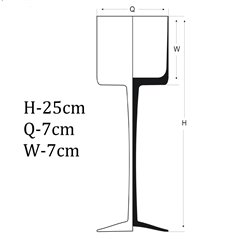 Wąski świecznik na nóżce - 5 wysokości