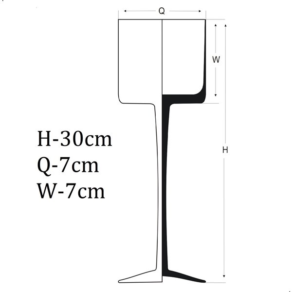 Wąski świecznik na nóżce - 5 wysokości