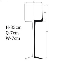Wąski świecznik na nóżce - 5 wysokości
