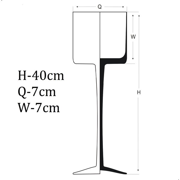 Wąski świecznik na nóżce - 5 wysokości